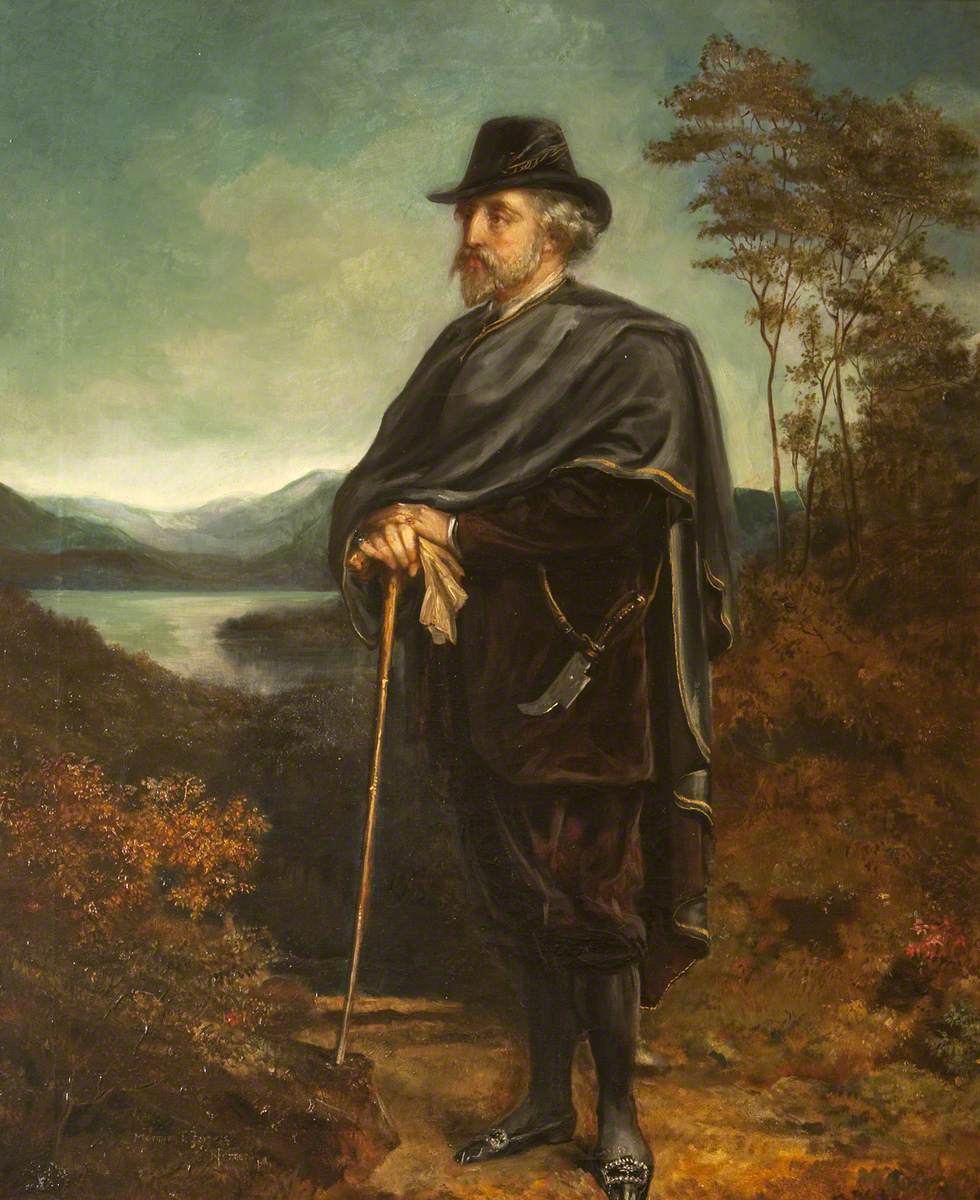 Rebecca Dulcibella Orpen, Marmion Edward Ferrers (1813-1884) out walking (possibly in the Highlands)