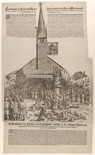Michael Ostendorfer, Pilgrims at the Church of the 'Beautiful Virgin' at Regensburg