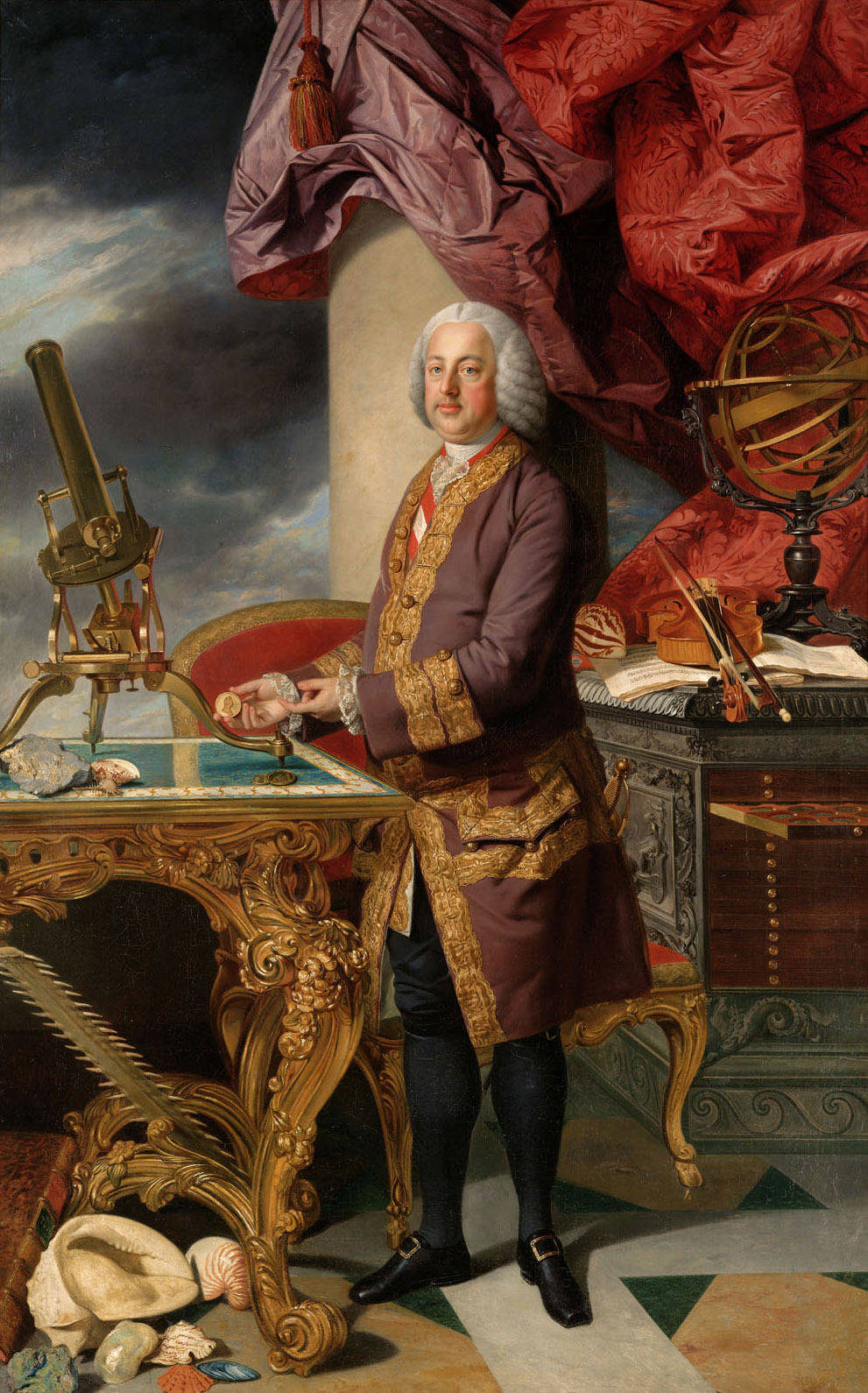 Johann Zoffany, François Ier du Saint-Empire et sa collection d'histoire naturelle