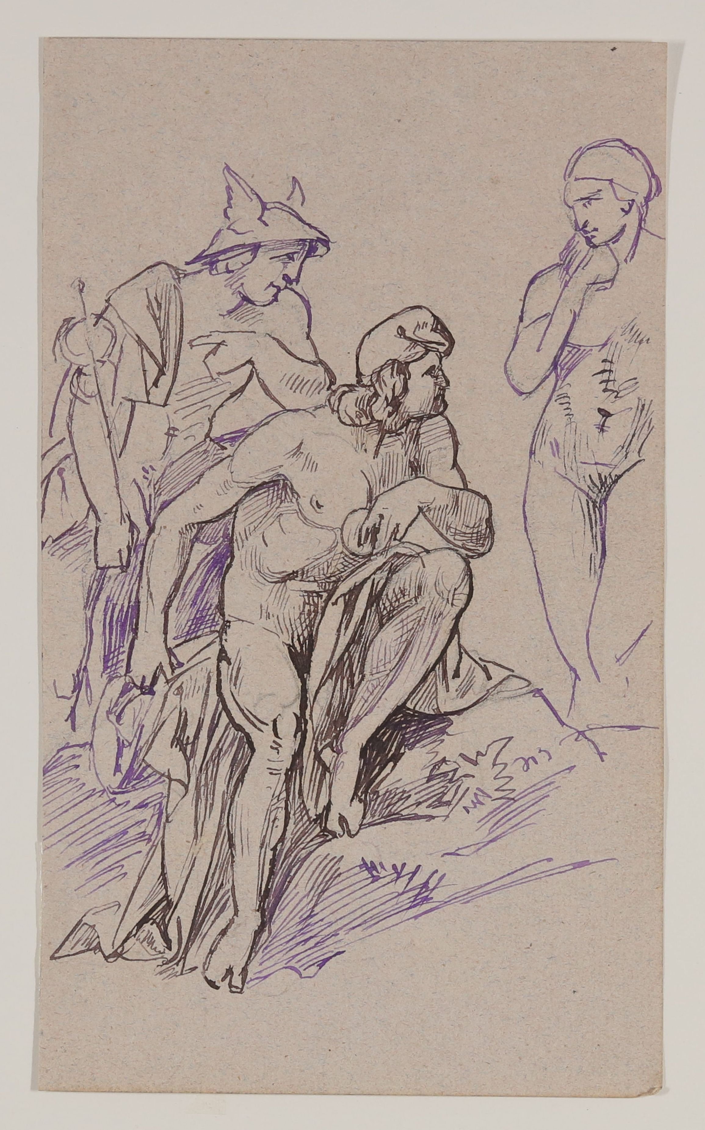 Friedrich Preller (der Ältere), Das Urteil des Paris [Entwurf zu einem Illustrationszyklus mit Szenen aus Homers "Ilias"]