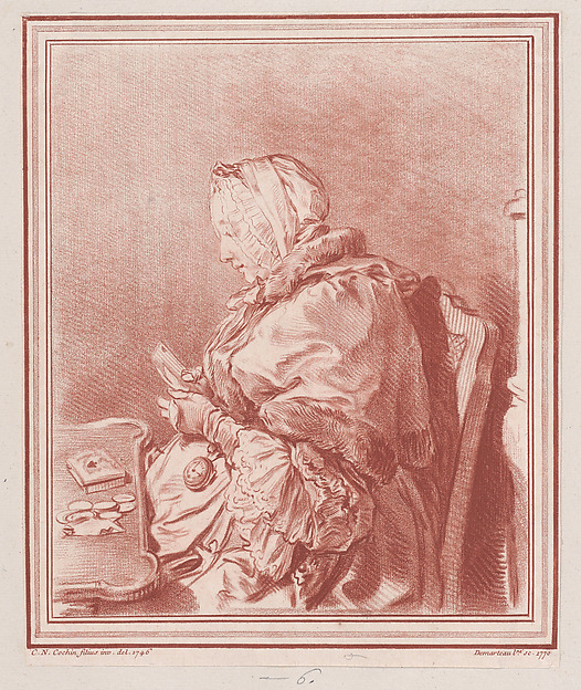 Gilles Demarteau, Woman playing cards