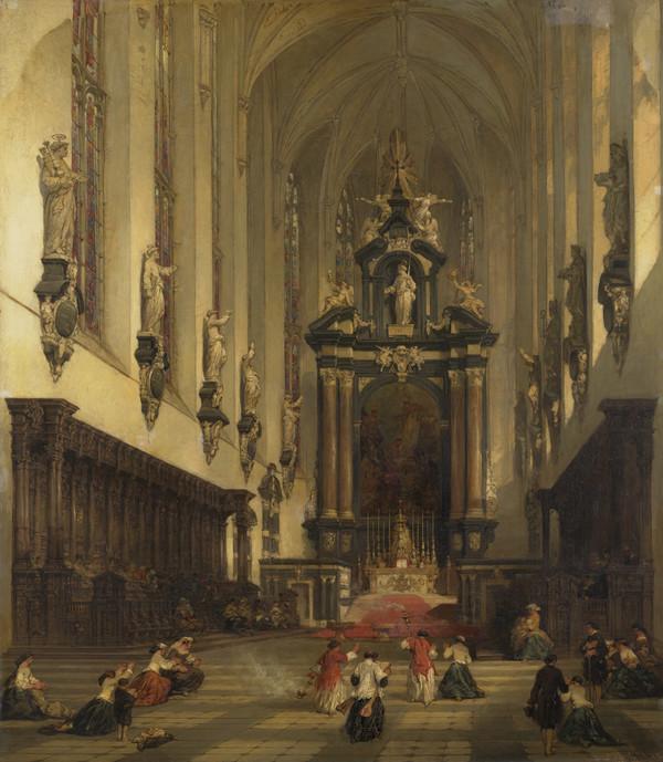 David Roberts, Chancel of the Collegiate Church of St Paul, at Antwerp