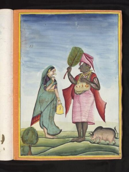 Unknown, A Vaishnavite mendicant and his wife.