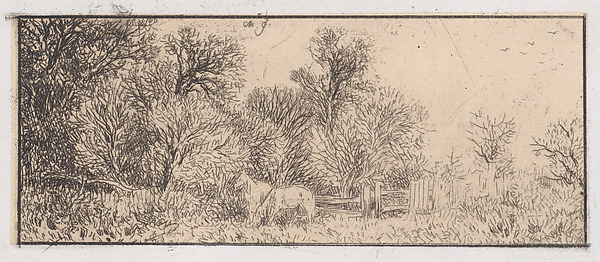 Charles Jacque, Two Horses in the Woods