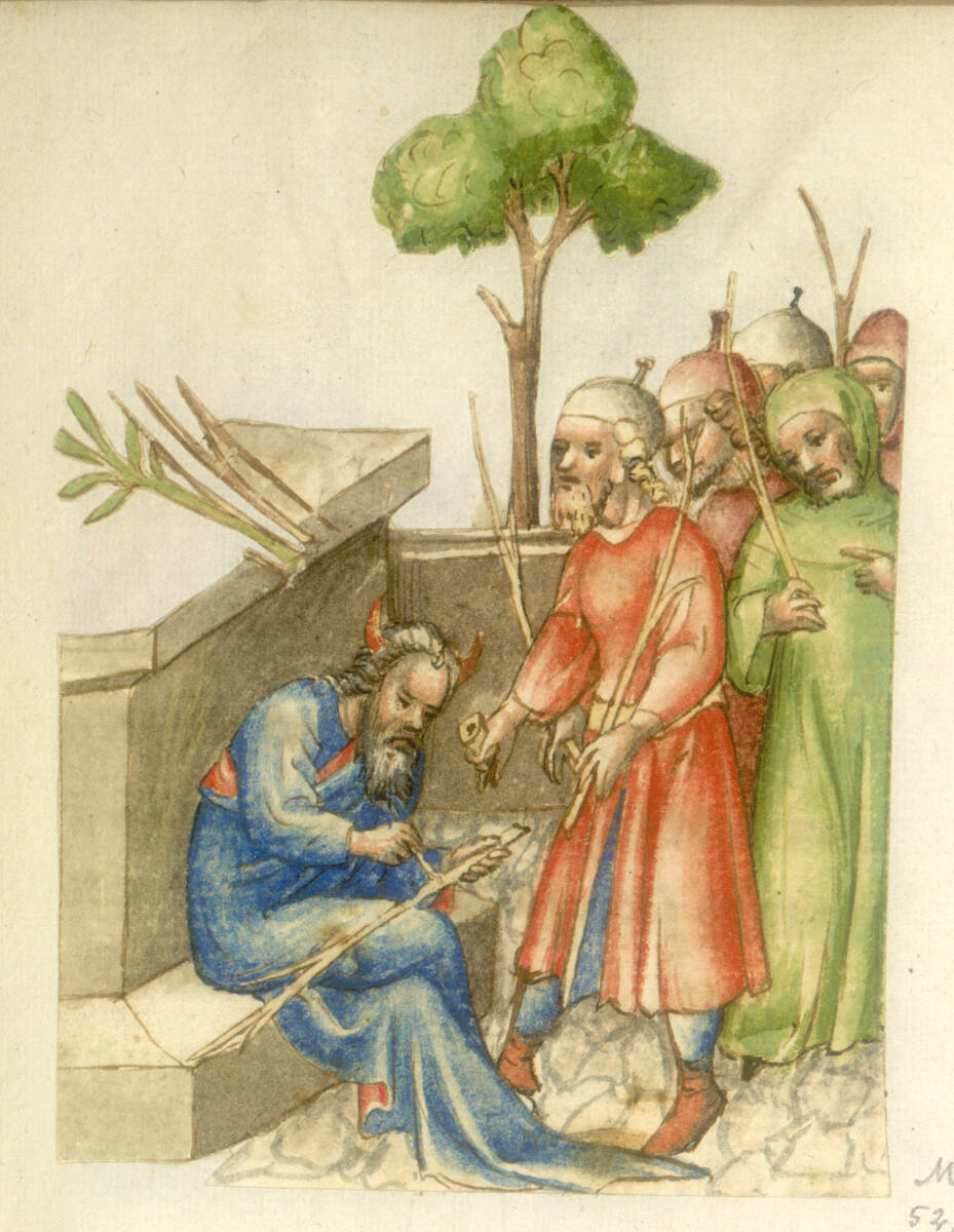 Anonym, Moses fertigt Palmruten