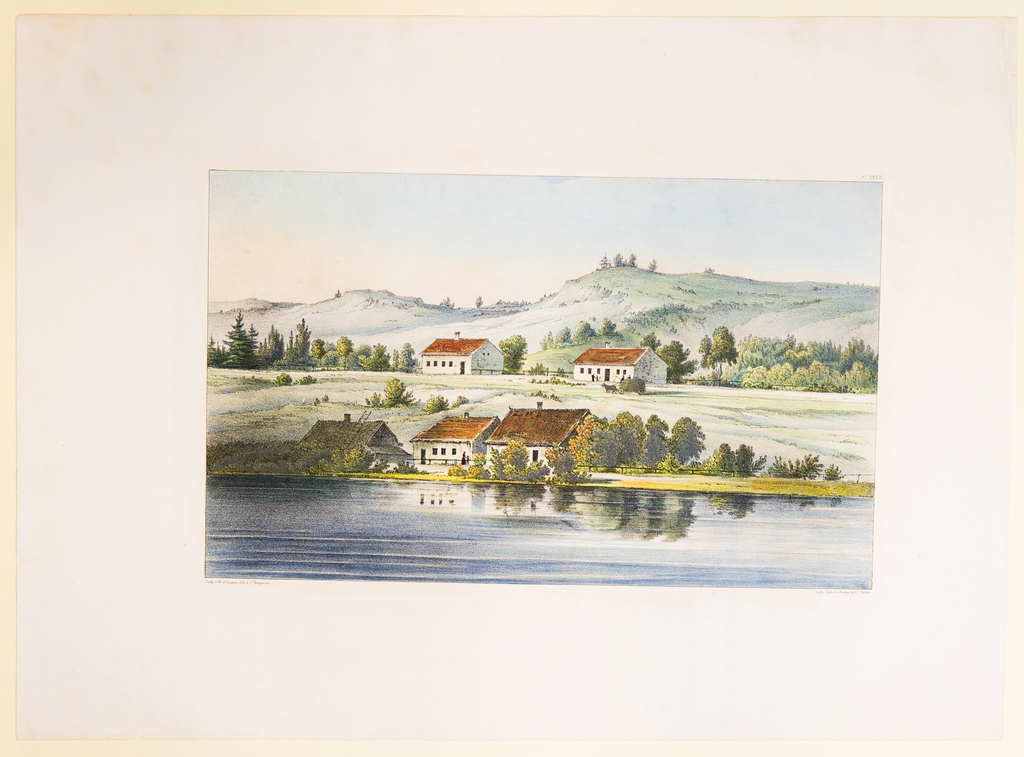 Friedrich Julius Tempeltey, Gegend vor der Erbauung des Bades, Tafel XXXIV b der "Andeutungen über Landschaftsgärtnerei"