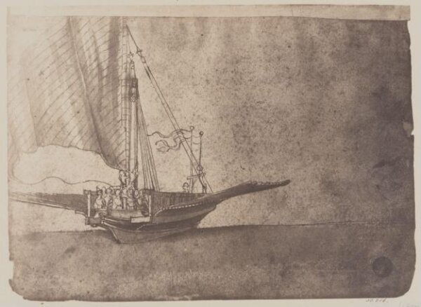 Fratelli Alinari, Galley with the sails set and the oars raised
