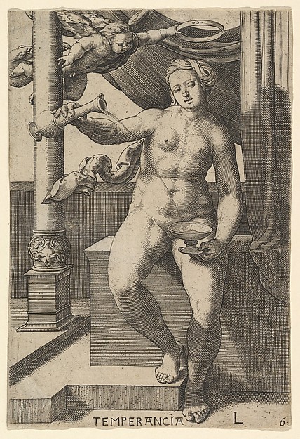 Lucas van Leyden, Temperance (Temperancia)