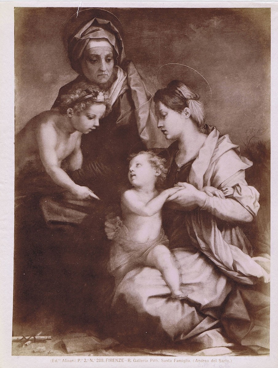 Fratelli Alinari, Andrea del Sarto: Heilige Familie (Sacra Famiglia Medici). Galleria Palatina, Palzzo Pitti, Florenz