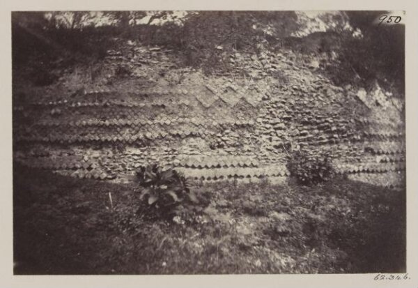 Parker, John Henry, Construction - Peculiar net-work, Opus Reticulatum, in a wall of an Aqueduct (the Anio Vetus, as rebuilt by Trajan?) near Tivoli