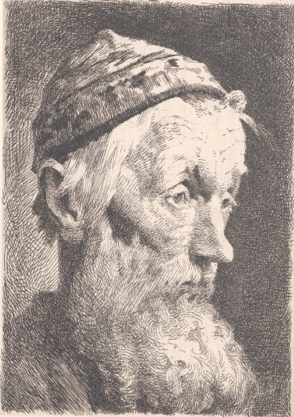 Frans Schwartz, Gammel mand med hvid ulden hue