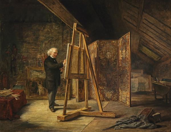 John Ballantyne, Sir George Harvey, 1806 - 1876. Artist (In his studio)