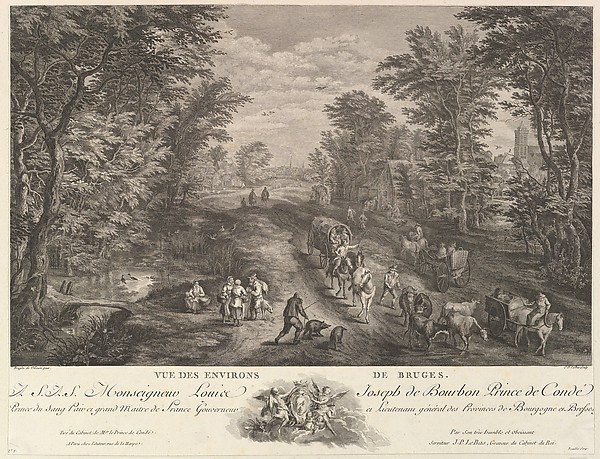 Jacques Philippe Le Bas, View of the Surroundings of Bruges (Vue des environs de Bruges)