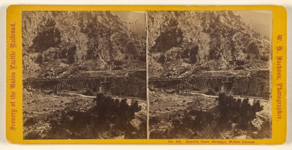 William Henry Jackson, Devil's Gate Bridge, Weber Canon.