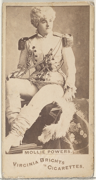Allen & Ginter, Mollie Powers, from the Actors and Actresses series (N45, Type 1) for Virginia Brights Cigarettes