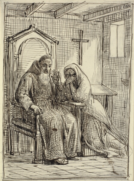 Wilhelm Marstrand, Den forfærdede skriftefader
