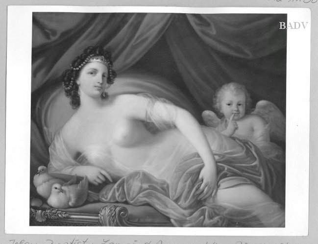 Johann Baptist von Lampi the Elder, Venus with two pigeons and amor