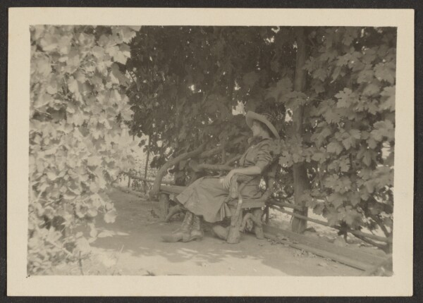 Louis Fleckenstein, [Woman on Park Bench]