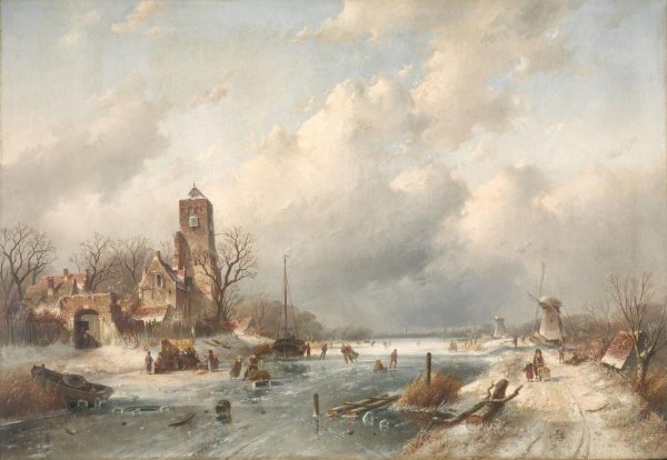 Charles Leickert, Winter Scene