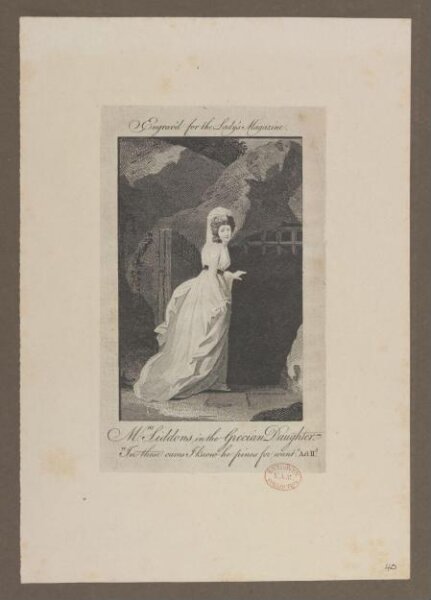 Unknown, Mrs. Siddons as Calista