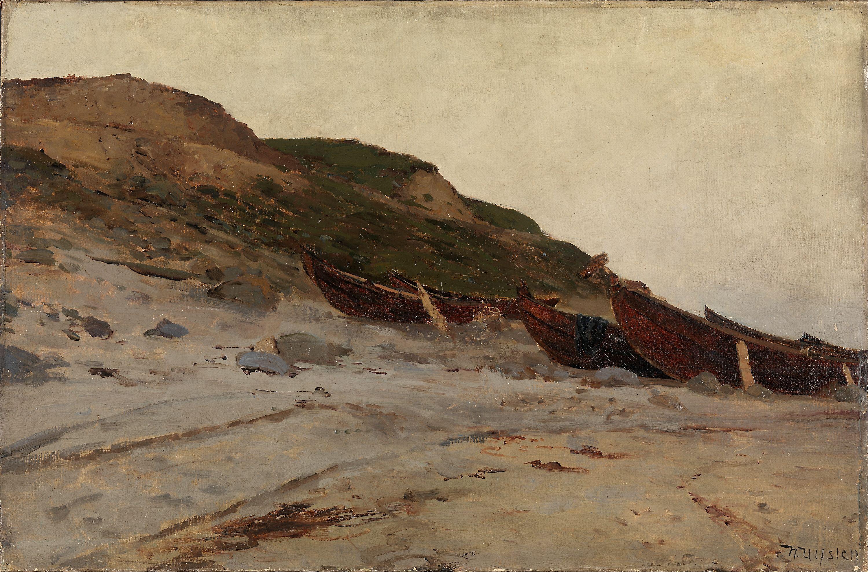 Nicolai Ulfsten, Boats on the Beach at Jæren