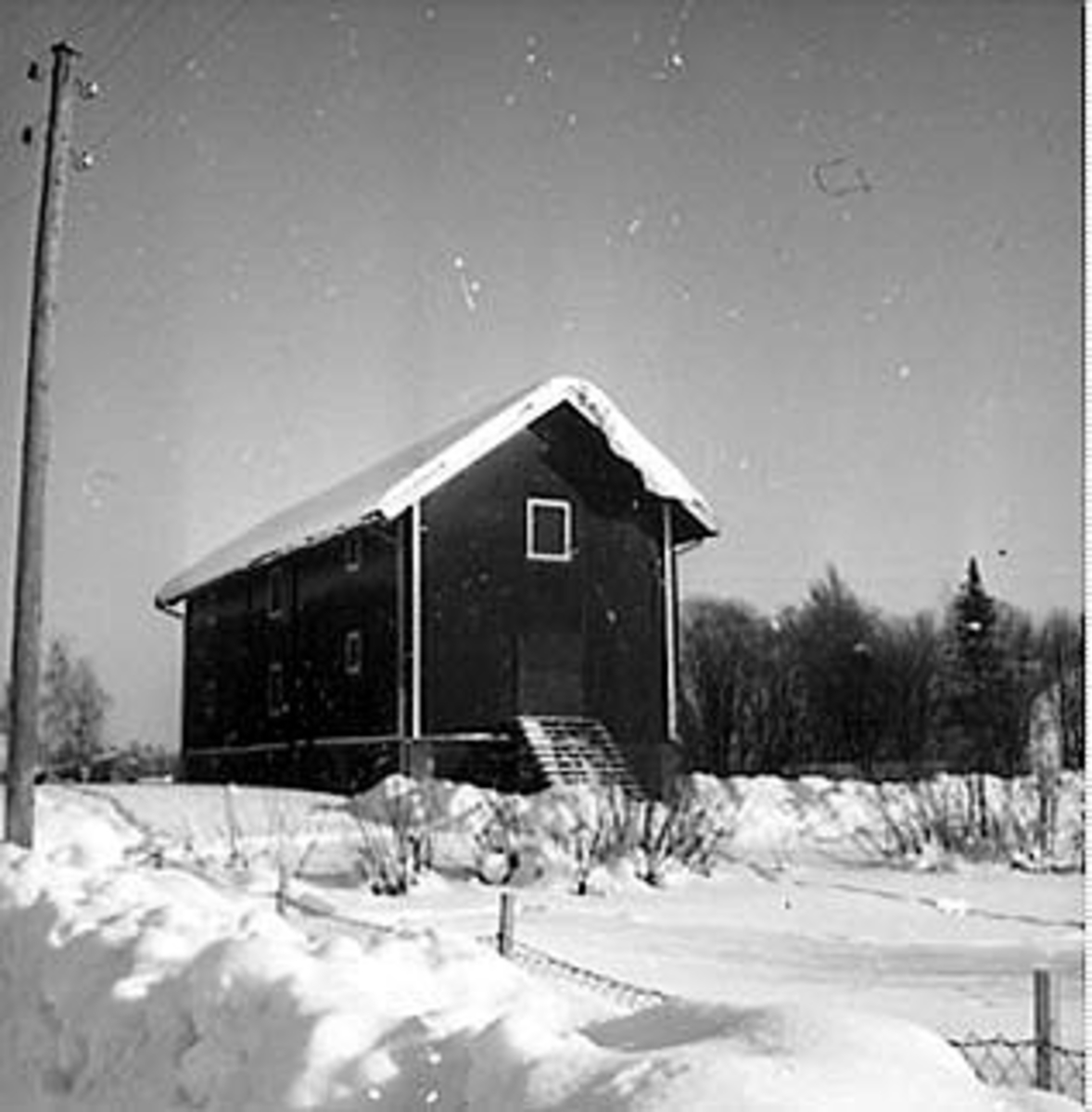Anno Domkirkeodden, EKSTERIØR: TELTHUS, STANGE TELTHUSTOMT, VINTER,