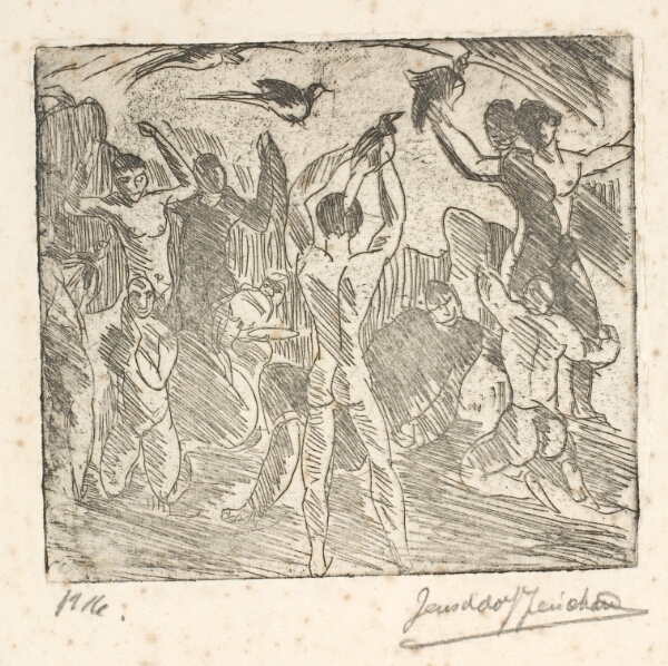 J.A. Jerichau (II), Menneskene søger varsler