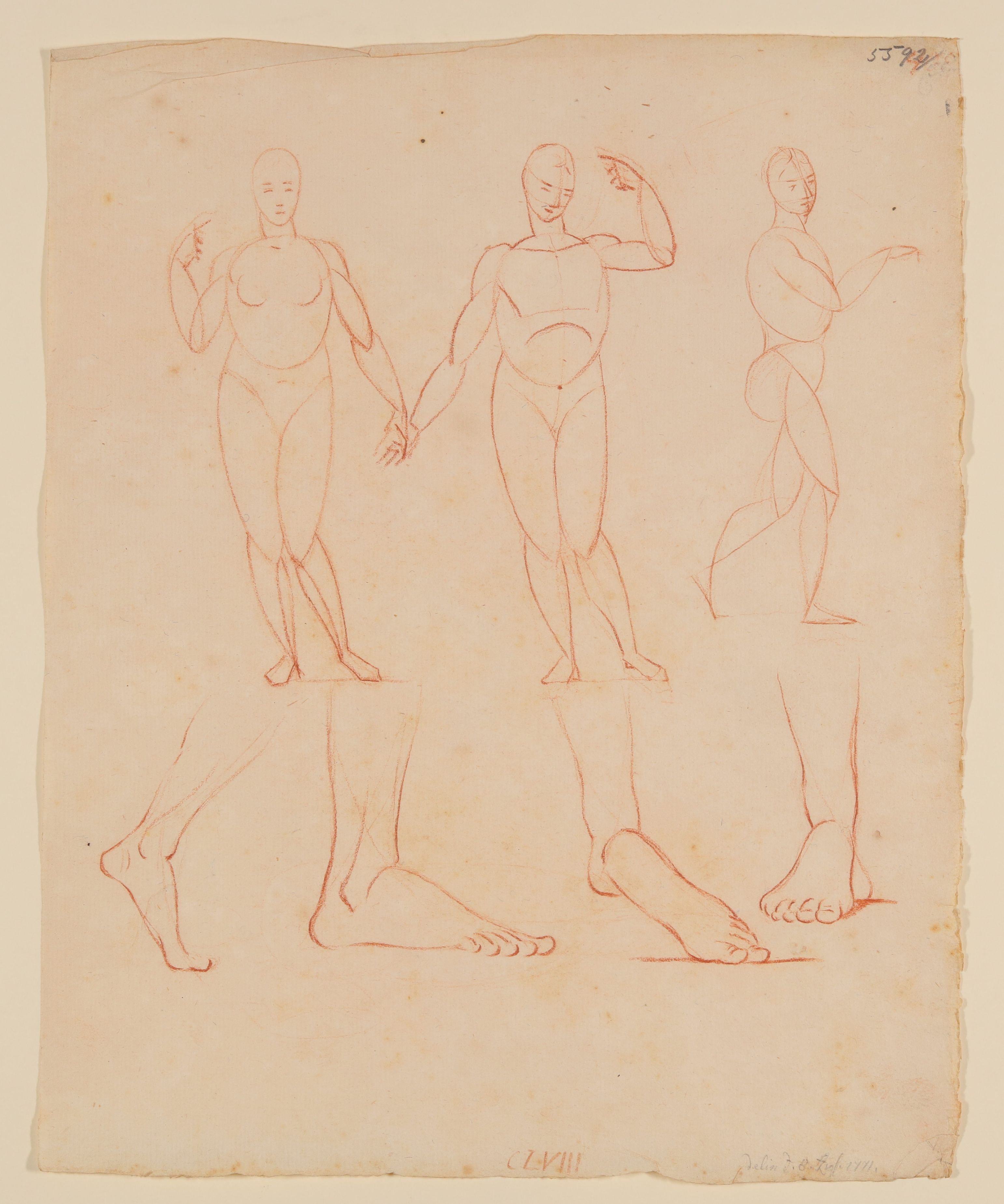 Martin Gottlieb Klauer, Figuren- und Fußstudien