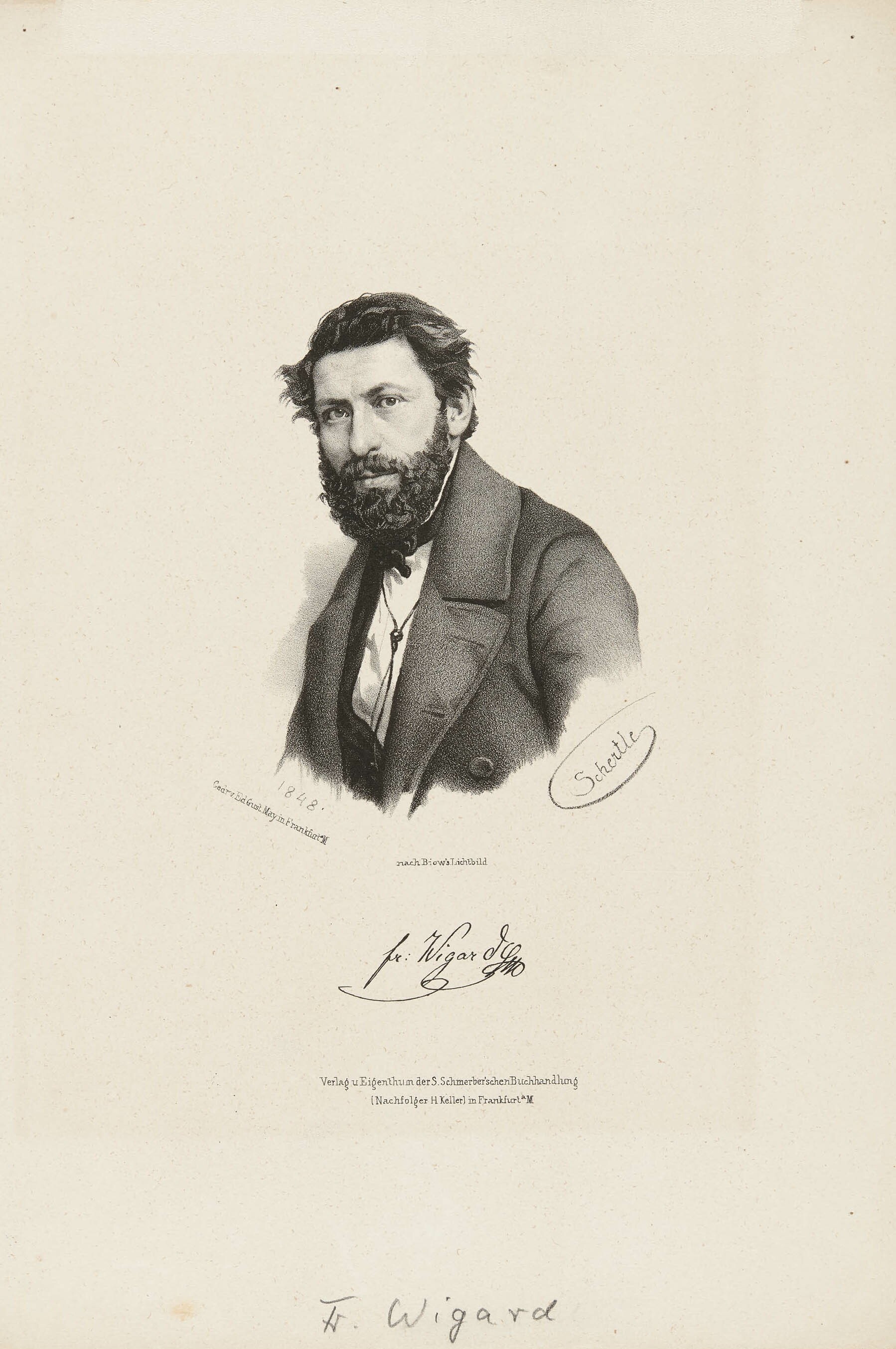 Valentin Schertle, Bildnis Franz Jacob Wigard