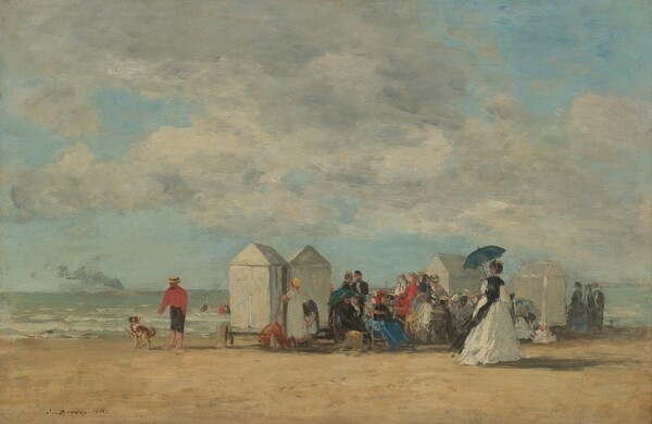 Eugène Boudin, Beach Scene