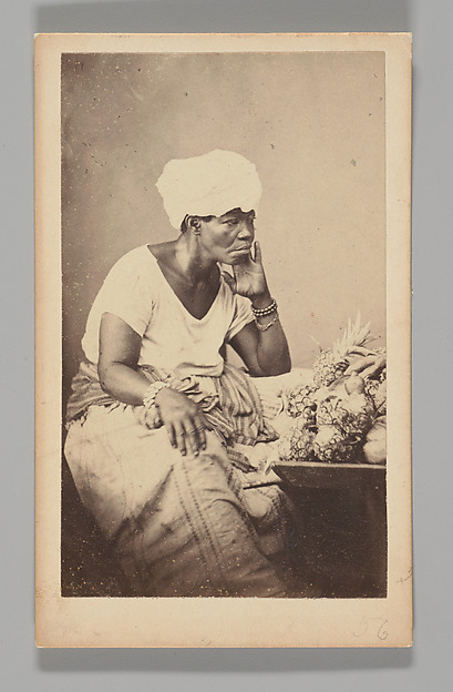 Unknown, [Studio Portrait: Female Street Vendor Seated Wearing Turban, Brazil]