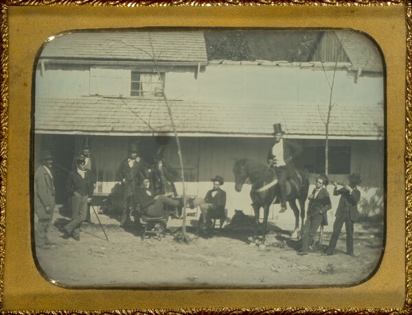 Unknown, [Group Portrait of Ten Men Outdoors]