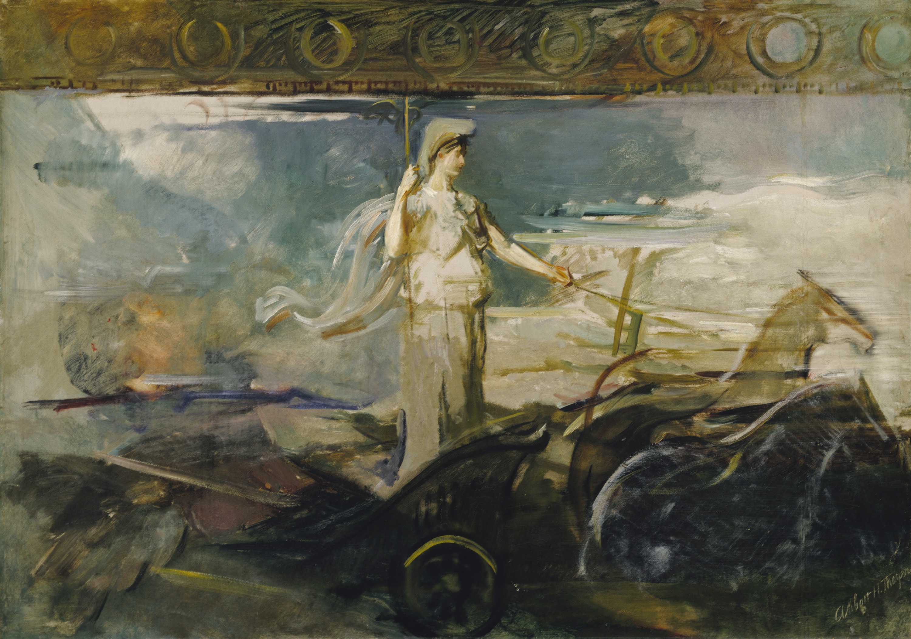 Abbott Handerson Thayer, Minerva in a Chariot