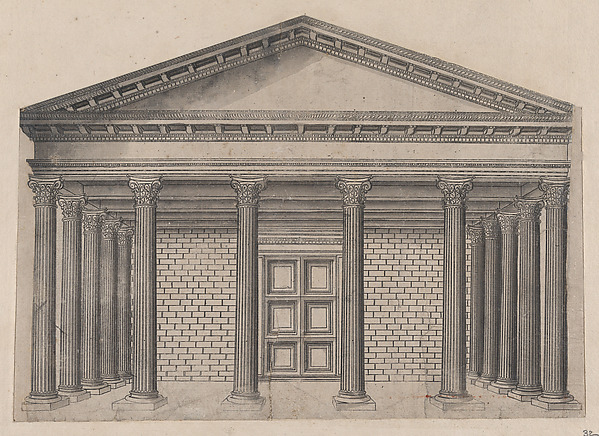 Anonymous, Maison antique a Nymmes, from "Speculum Romanae Magnificentiae"