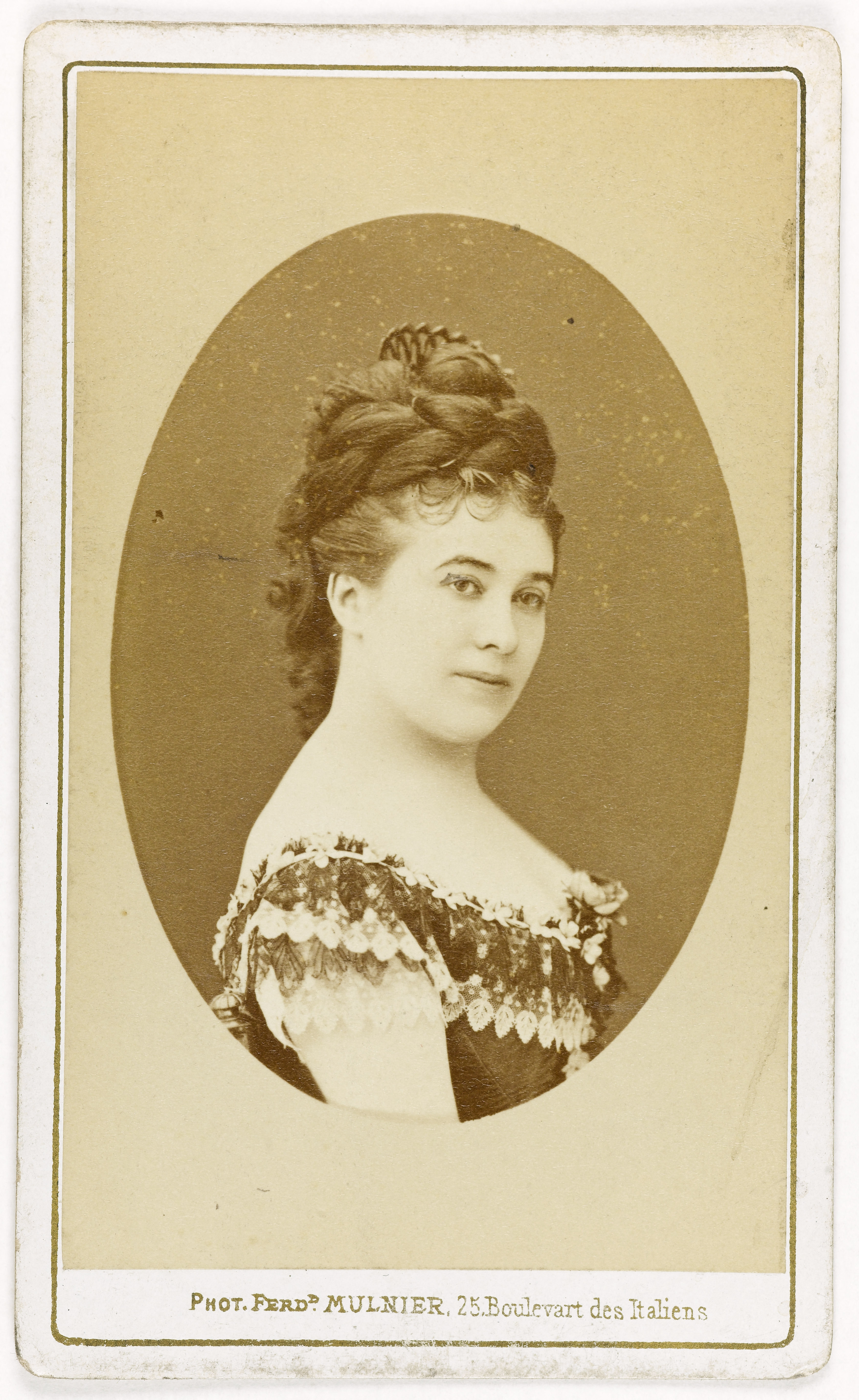 Ferdinand Mulnier, Portrait d'Hélène Therval, (Hélène Jacquot de Mirecourt dite, 1876), actrice