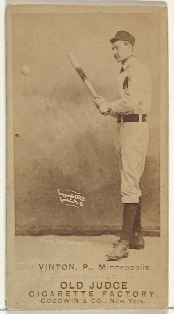Goodwin & Company, William Miller "Bill" Vinton, Pitcher, Minneapolis, from the Old Judge series (N172) for Old Judge Cigarettes