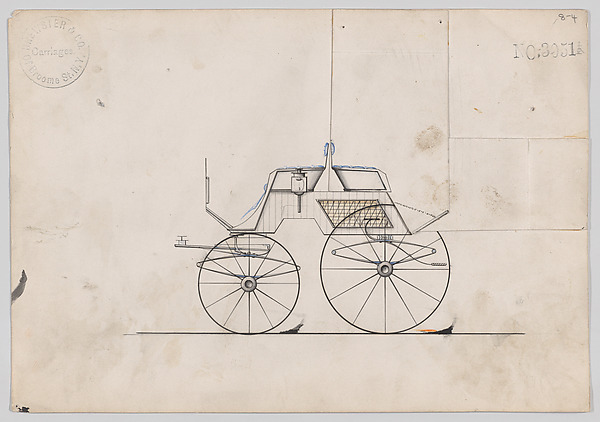 Brewster & Co., Design for 4 seat Phaeton, no top, no. 3051a