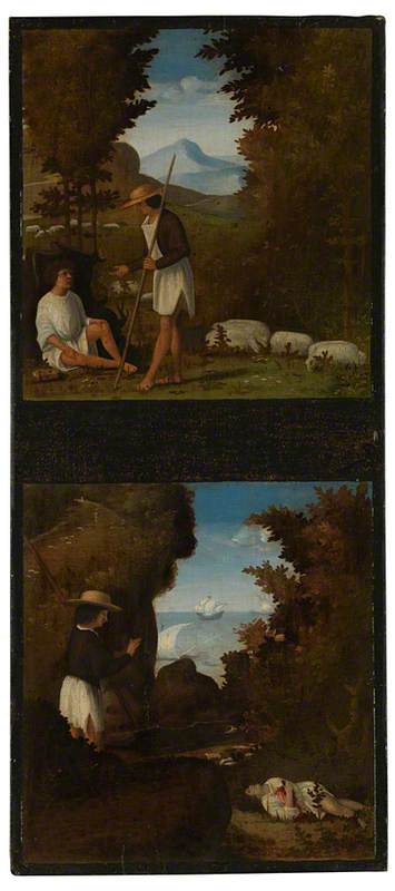 Andrea Previtali, Scenes from Tebaldeo's Eclogues: The Story of Damon