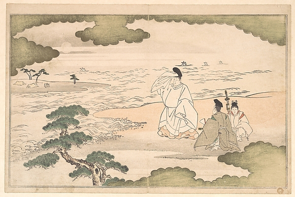 Kitagawa Utamaro, The Exile of Yukihira at Suma