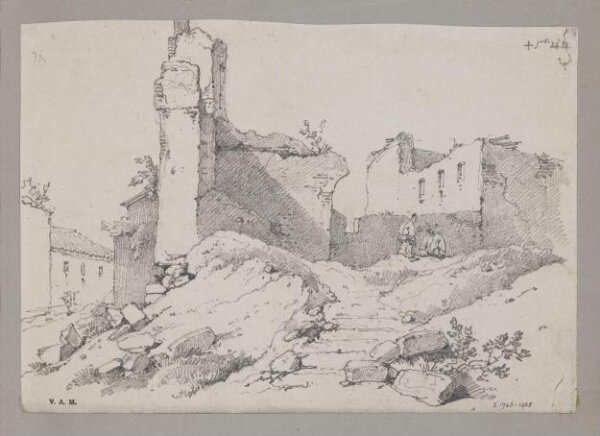 George Chinnery, Ruins of the Swedish Factory, Macao, 1831