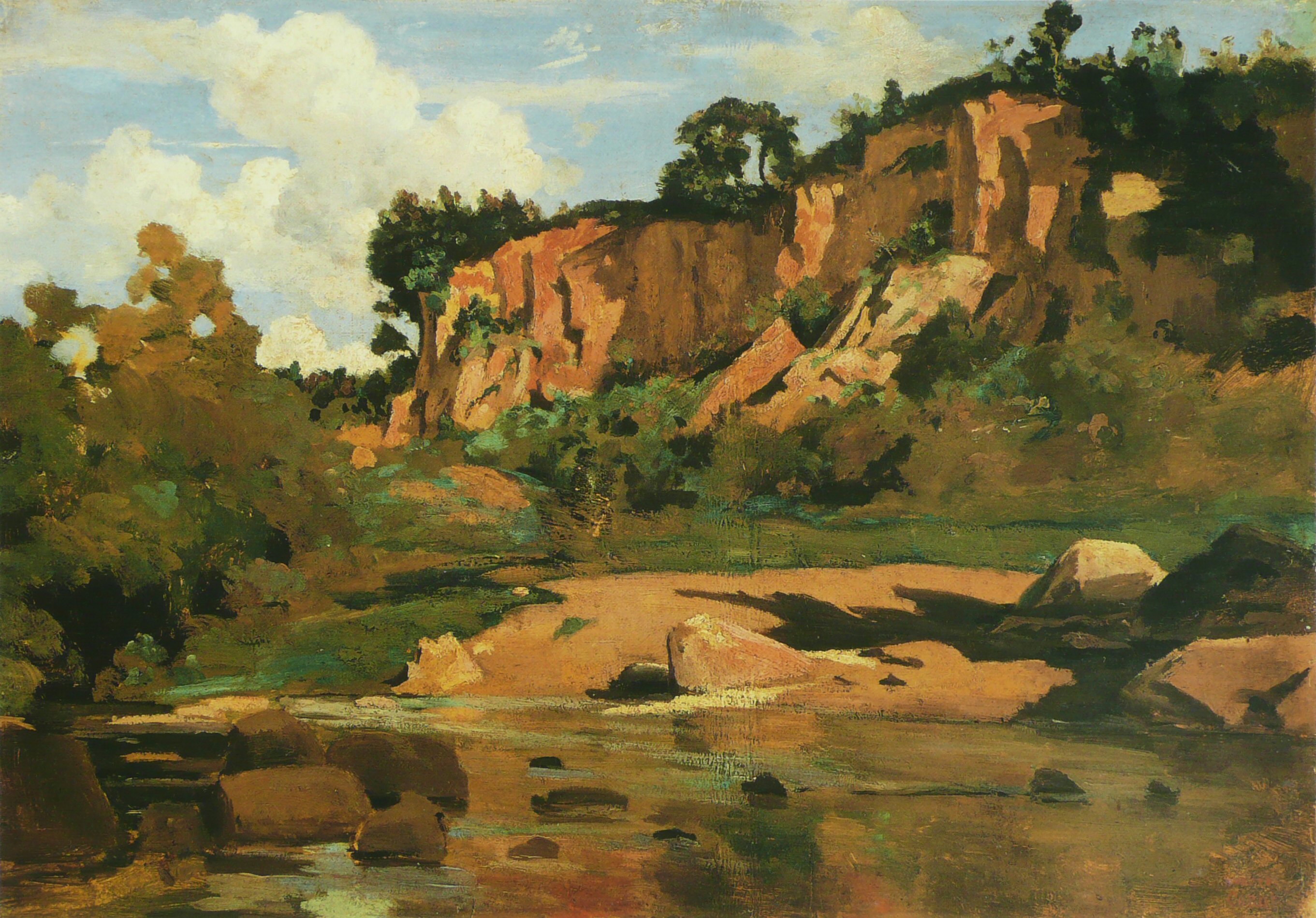 Jean-Baptiste Camille Corot, The Red Rocks at Cività Castellana