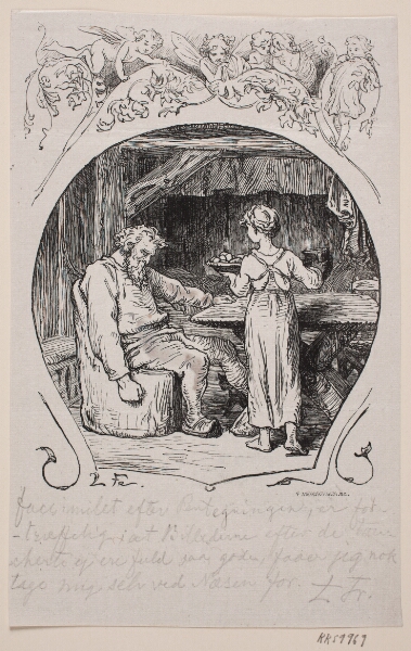 F. Hendriksen, Illustration til "En moders barndomserindringer"
