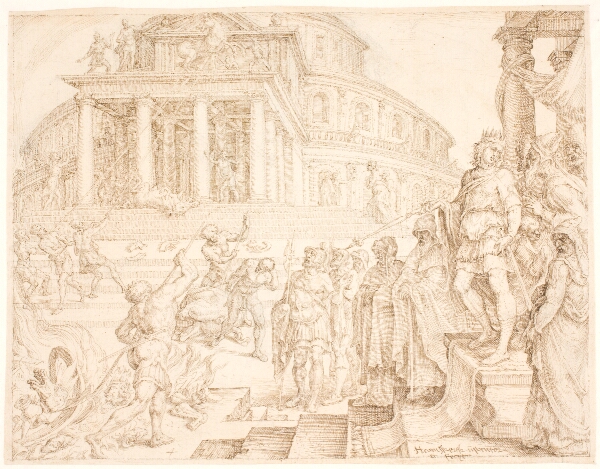 Maarten van Heemskerck, Josias befaler, at hestene skal fjernes og solvognene brændes