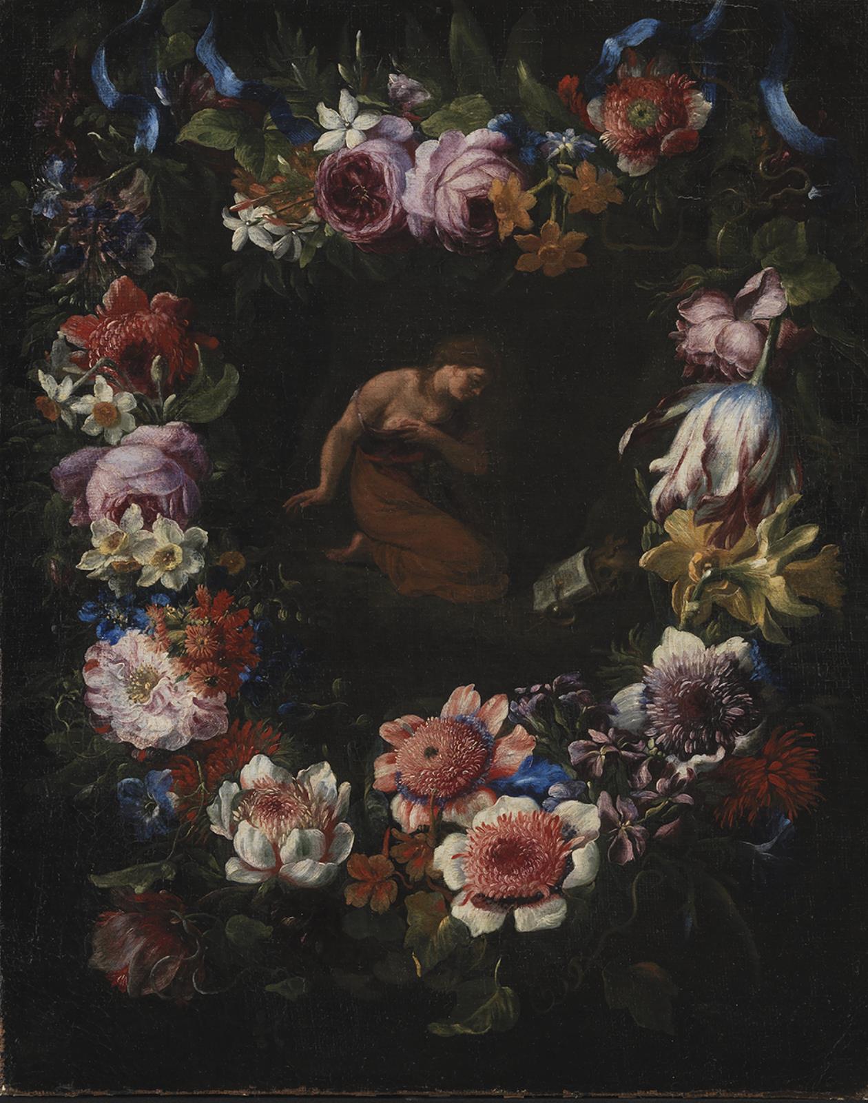 Carel de Vogelaer, En blomsterkrans
