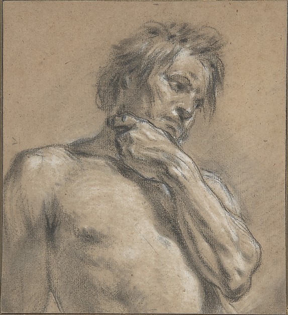 François Boucher, Half-Length Study of a Man