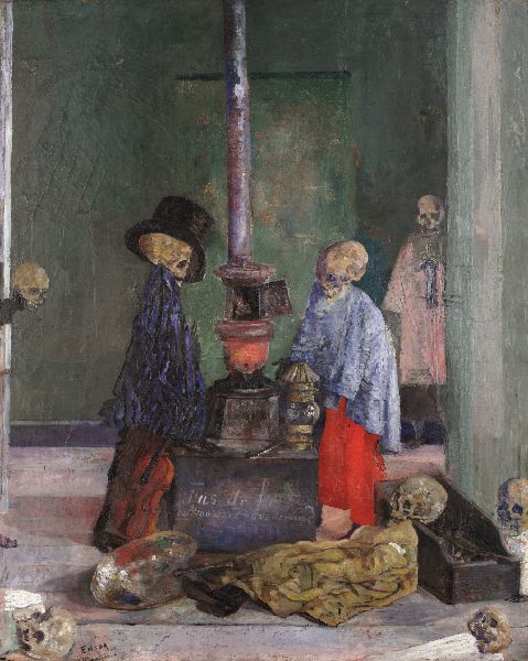 James Ensor, Skeletons Trying to Warm Themselves