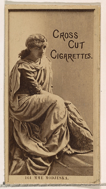 W. Duke, Sons & Co., Card Number 164, Mme. Modjeska, from the Actors and Actresses series (N145-2) issued by Duke Sons & Co. to promote Cross Cut Cigarettes
