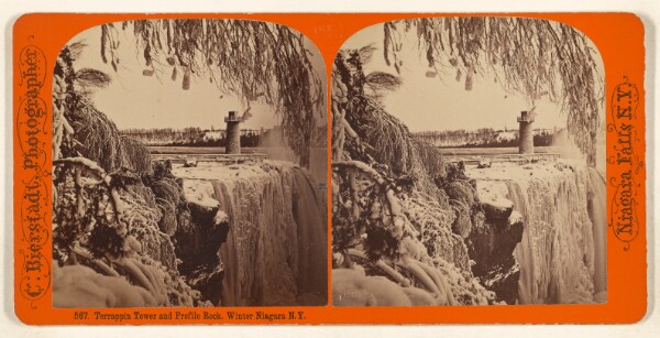 Charles Bierstadt, Terrappin [sic] Tower and Profile Rock, Winter Niagara N.Y.