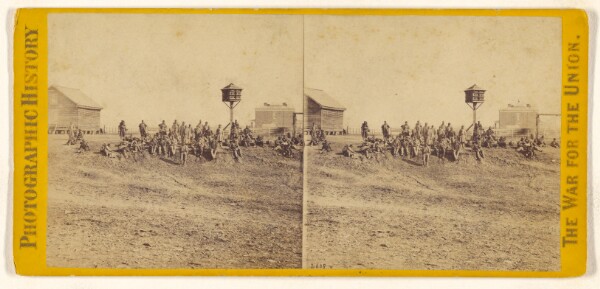 Edward and Henry T. Anthony & Co., Colored Convalescent Soldiers resting after a march, at Aiken's landing, James River, Va.
