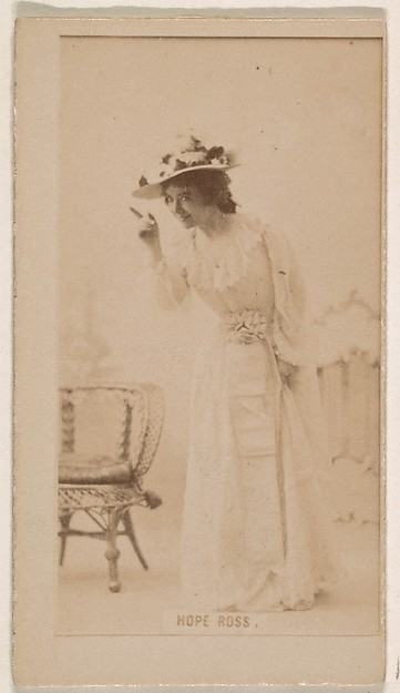 Kinney Brothers Tobacco Company, Hope Ross, from the Actresses series (N245) issued by Kinney Brothers to promote Sweet Caporal Cigarettes
